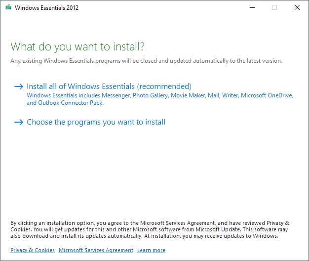 Windows Live Essentials Offline Installer 2014